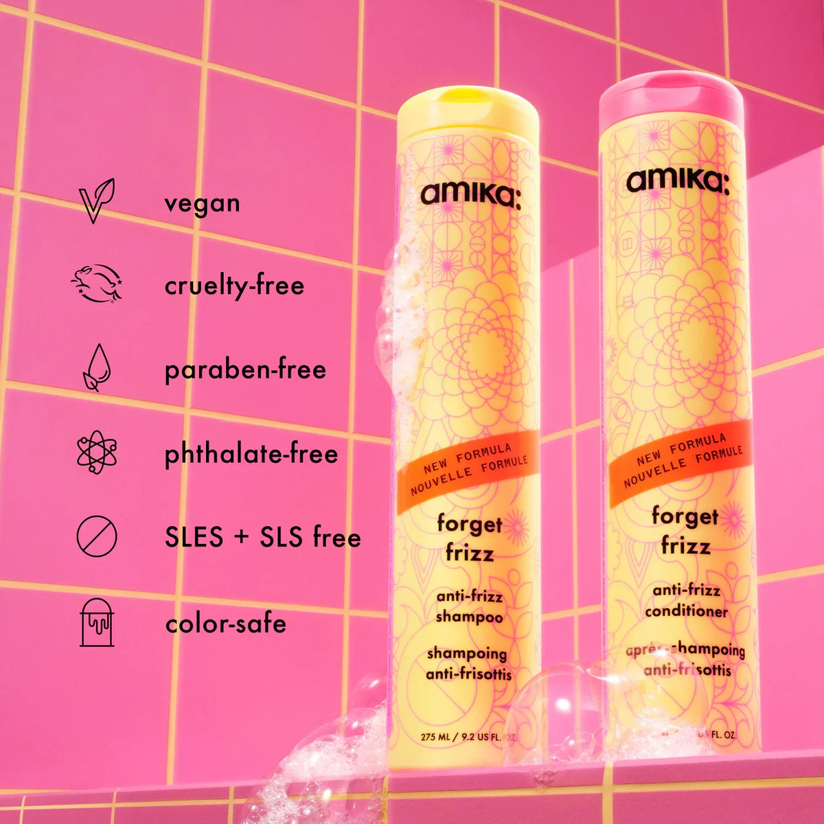Anti-Frizz Hair Treatment Set - Hydrating Shampoo, Conditioner & Spray