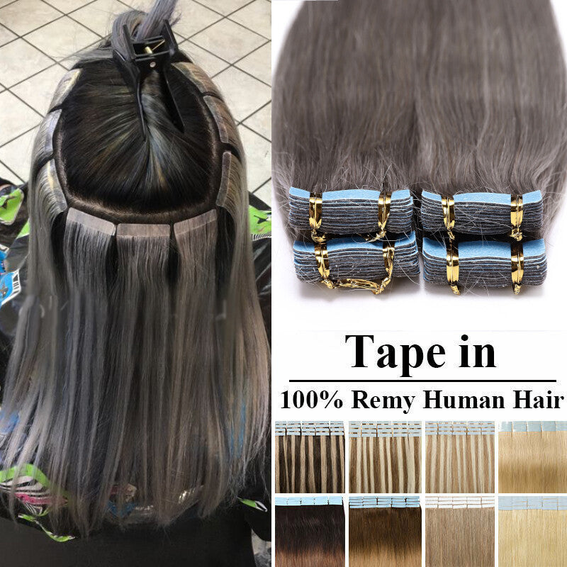 Seamless Tape-in Hair Extensions - Skin Weft, Thick, Real Human Hair