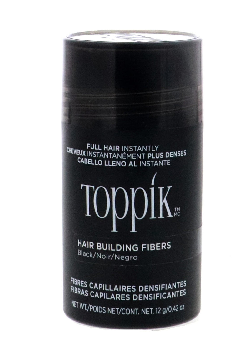Hair Building Fibers Black 0.42 oz - 2 Pack for Thicker, Natural-Looking Hair