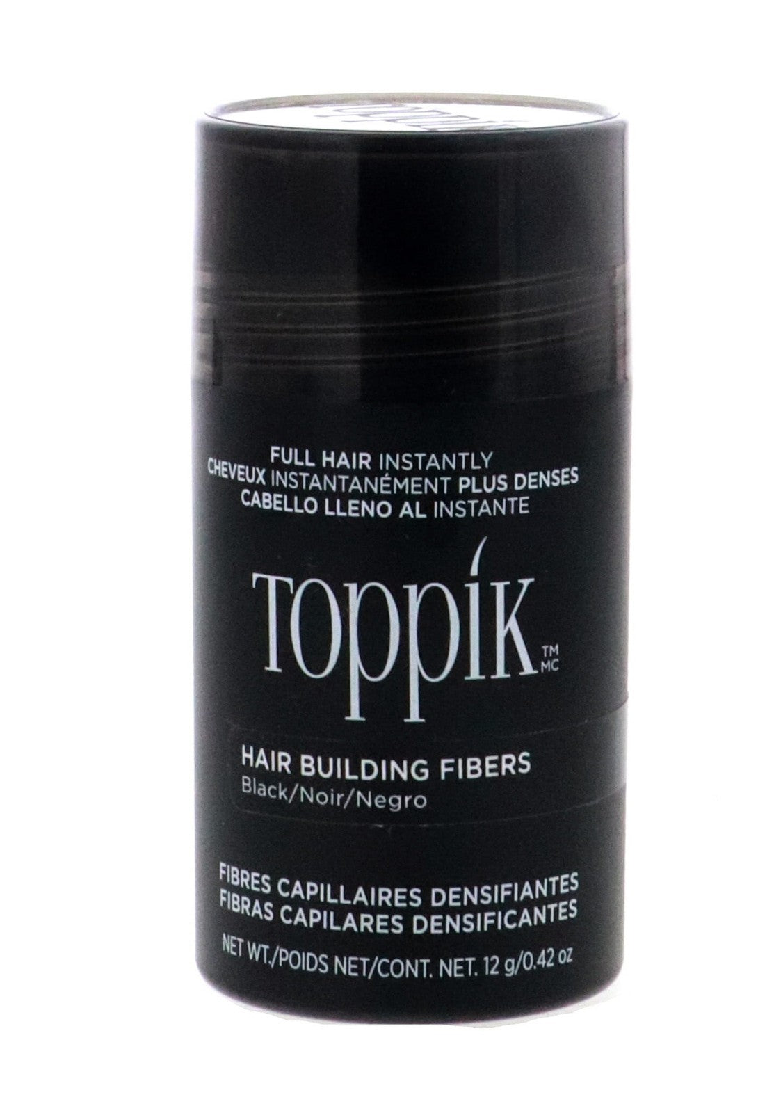 Hair Building Fibers Black 0.42 oz - 2 Pack for Thicker, Natural-Looking Hair