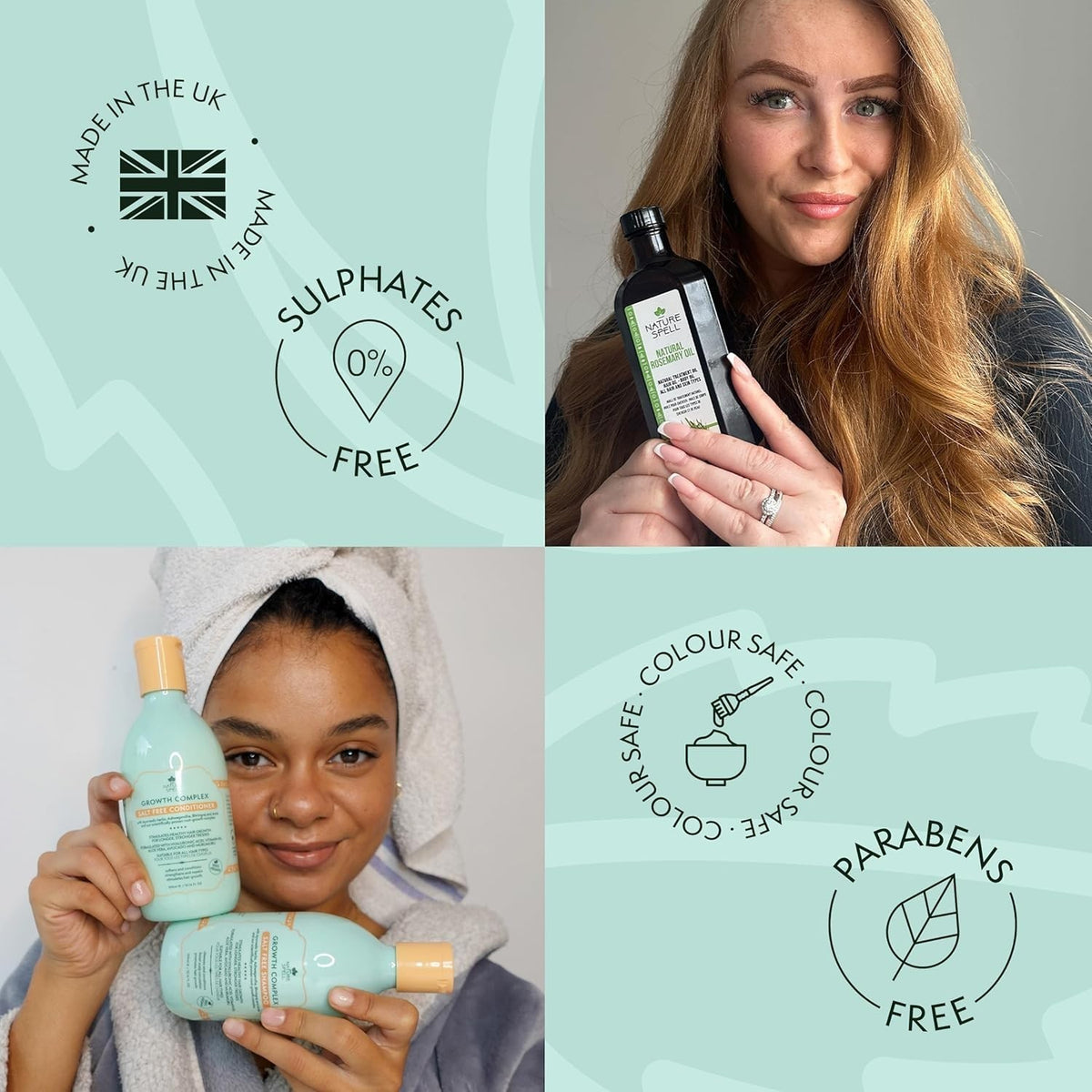 Plant-Based Hair Growth Shampoo & Conditioner Duo with Rosemary Oil