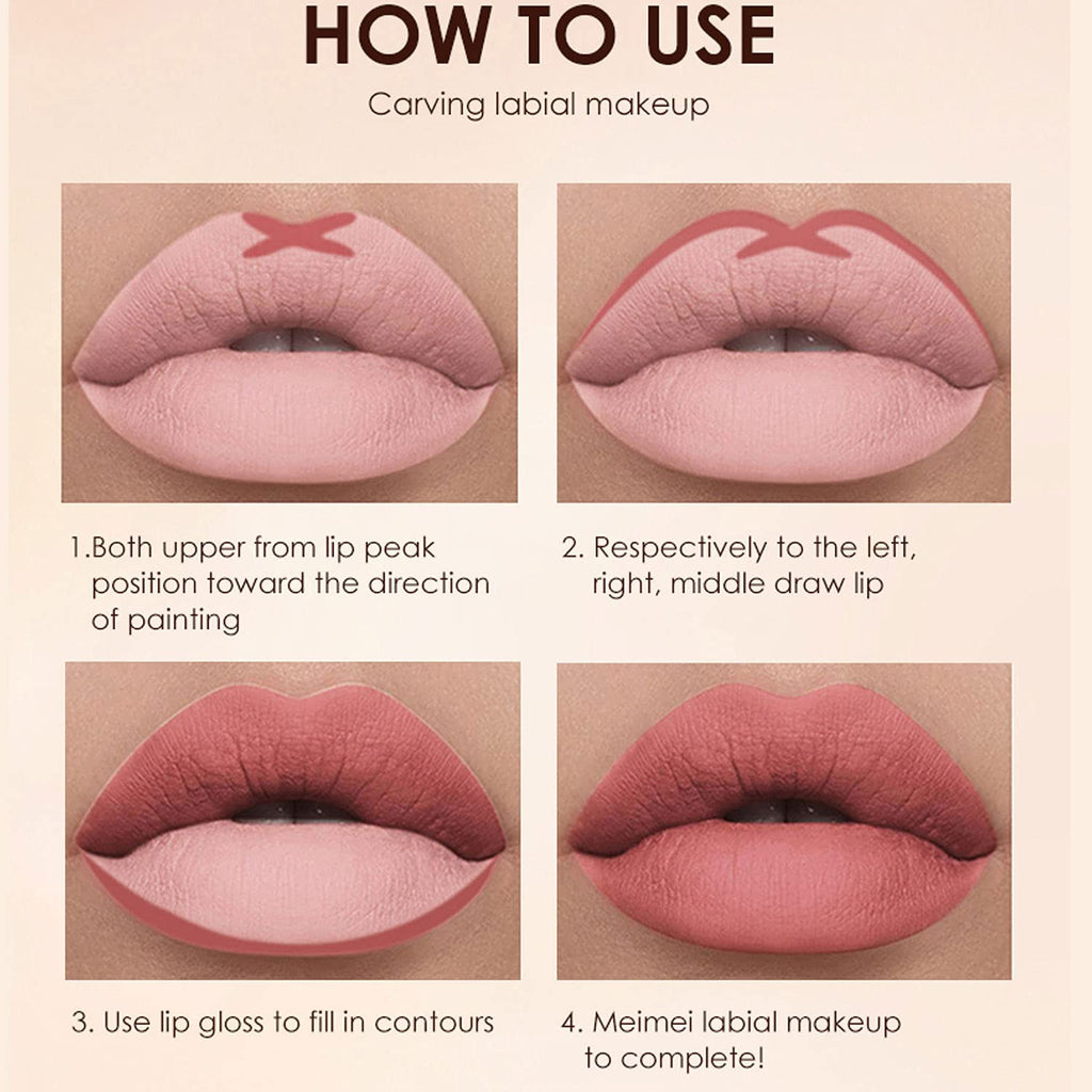 Matte Liquid Lipstick & Lip Liner Set (12Pcs) – Long-Lasting Waterproof Lip Makeup Kit