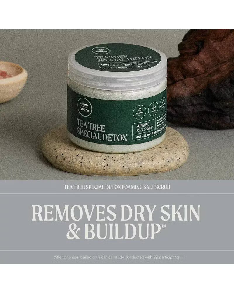 Tea Tree Detox Hair Scrub - Foaming Salt Scalp Exfoliant for All Hair Types 6.5oz