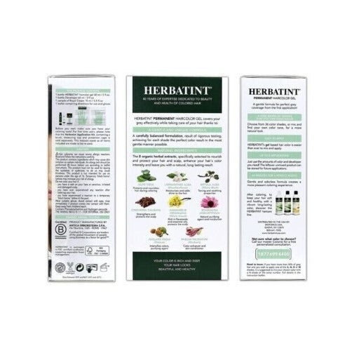 Herbatint Permanent Hair Color Gel 7C Ash Blonde 2 Pack - Natural Herbal Dye