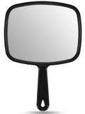 9.3 Inch Black Handheld Makeup & Hairdressing Mirror with Handle