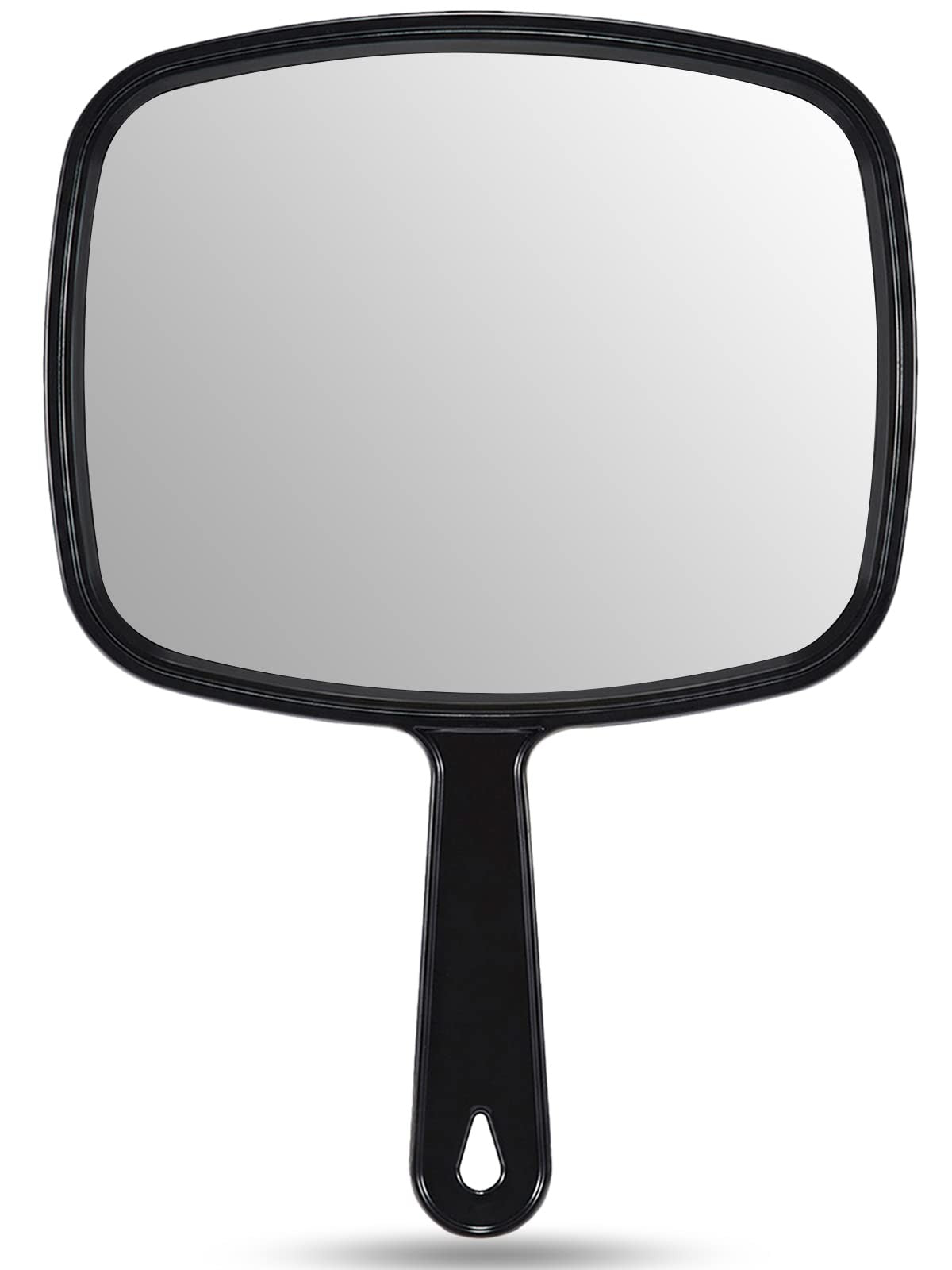 9.3 Inch Black Handheld Makeup & Hairdressing Mirror with Handle