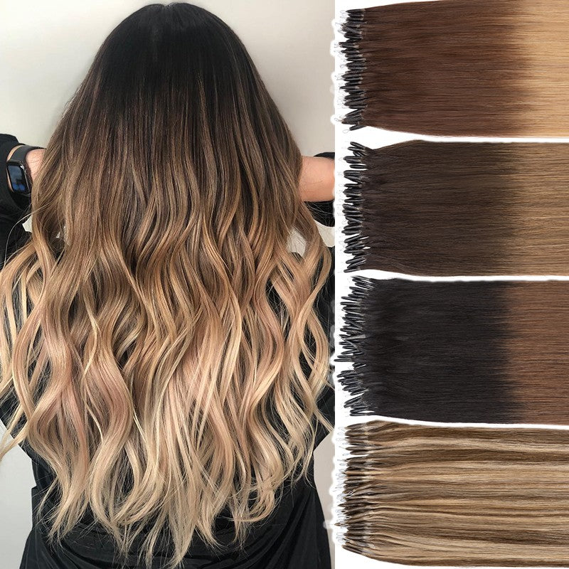 Nano Ring Hair Extensions - Remy Human Hair Bead Link Ombre Styles