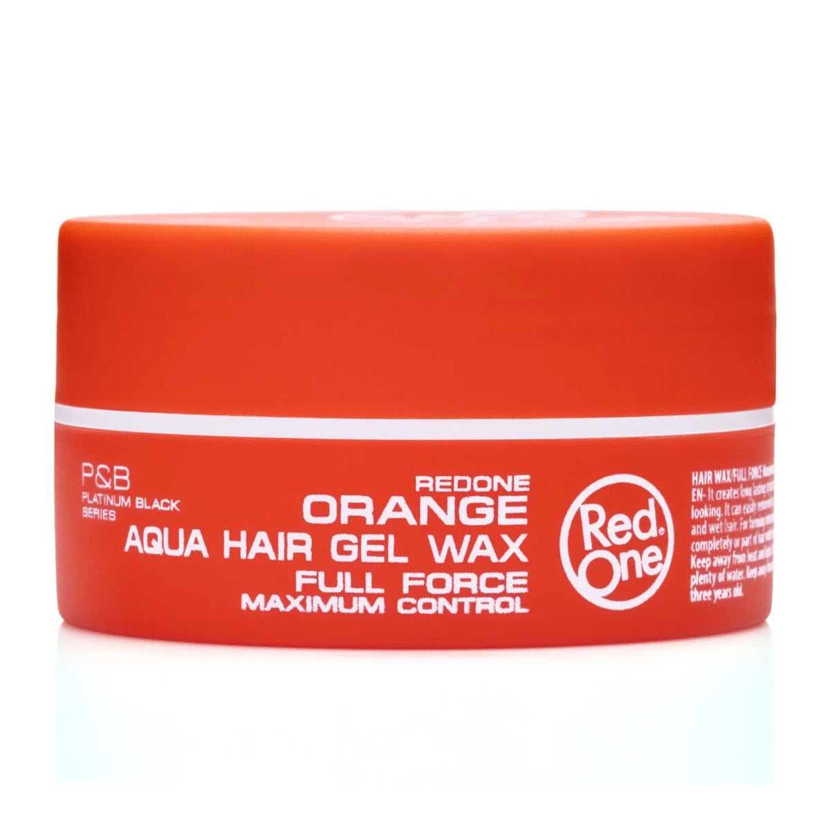 RedOne Orange Aqua Hair Gel Wax 150ml - Strong Hold & Shine for Edges & Braids