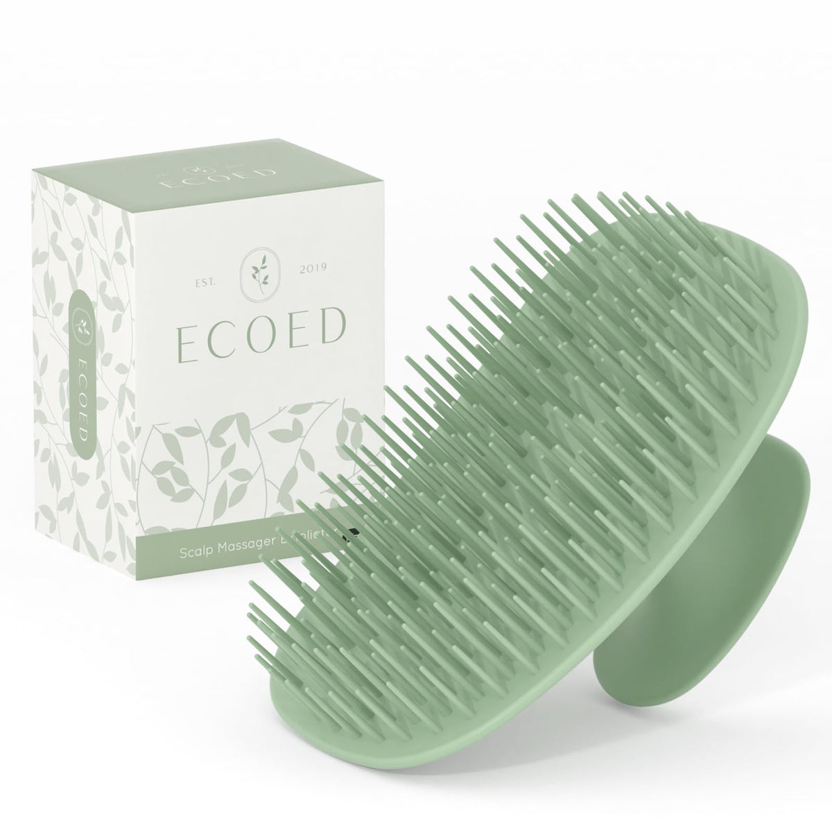 Scalp Massager Shampoo Brush for Dandruff & Hair Care - Green