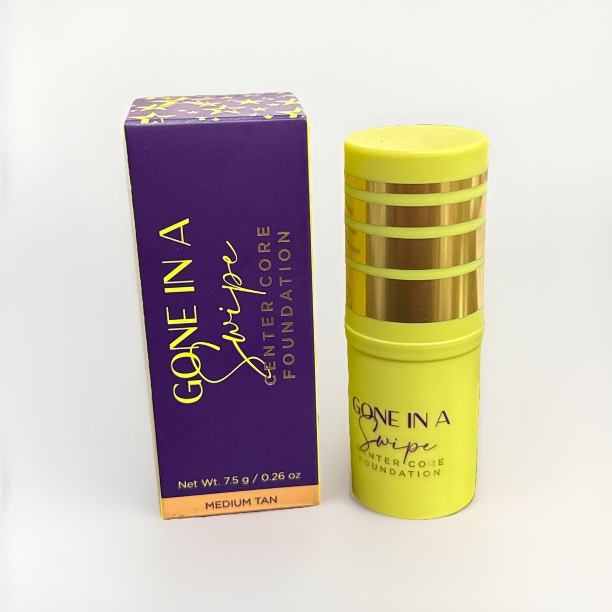 Foundation – Gone in a Swipe Center Core Foundation Medium Tan 0.26oz / 7.5g