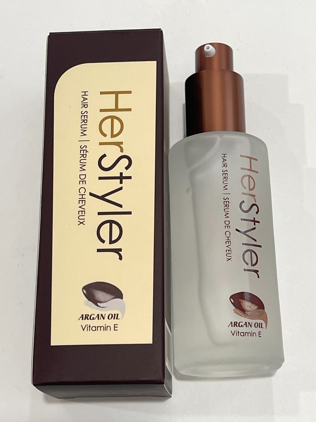 Herstyler Argan Oil Vitamin E Hair Serum - Nourishing Hair Treatment, 2 fl oz