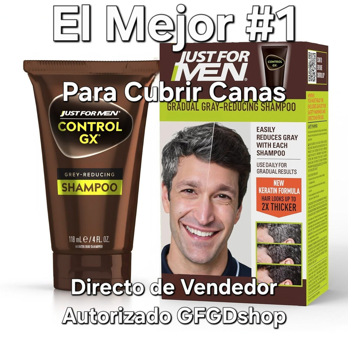 Natural Gray Hair Cover Shampoo for Black Hair Shine & Growth - Gradual Color