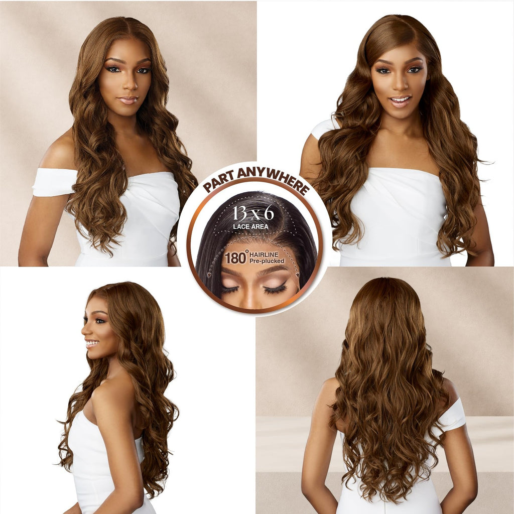 Synthetic Lace Front Wig 13x6 Natural Part Beige Blonde - Secure Fit