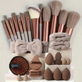 33Pcs Makeup Sponge & Brush Set - Full Kit for Face & Eyes