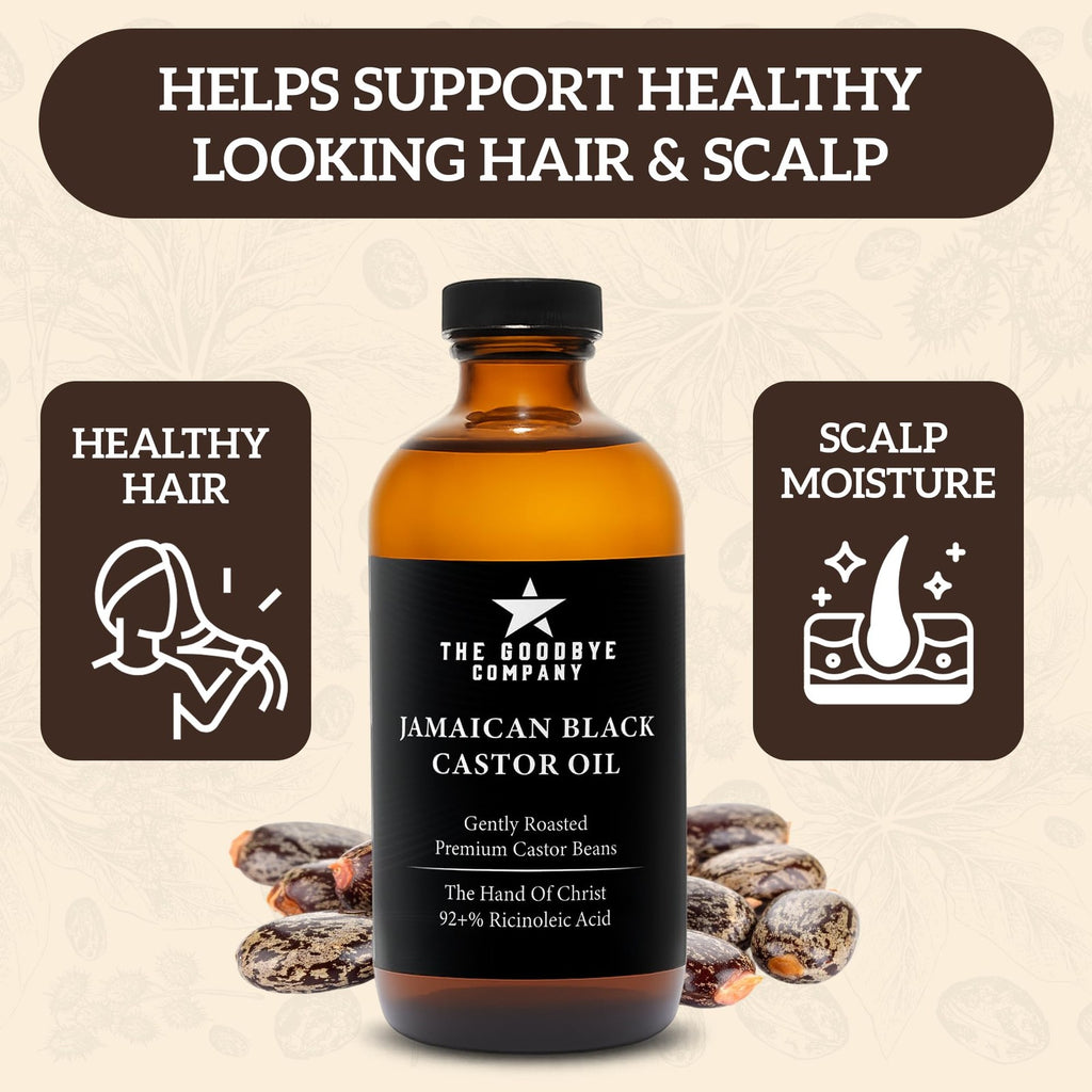 Black Castor Oil for Hair Growth 16.9 Fl Oz Organic Thickening Hair Oil