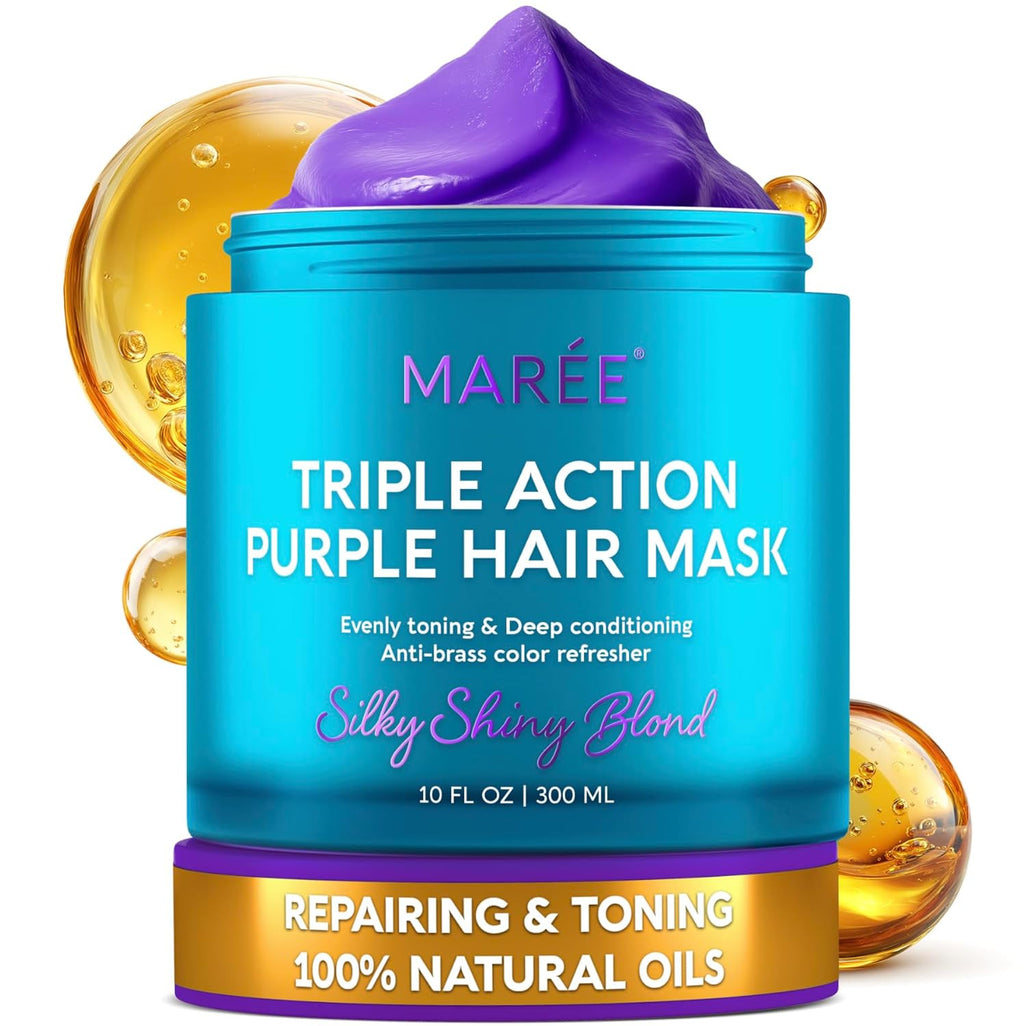 Deep Conditioning Hair Mask for Damaged Hair Repair with Keratin & Coconut Oil – Hydrating Treatment, 10 Fl Oz