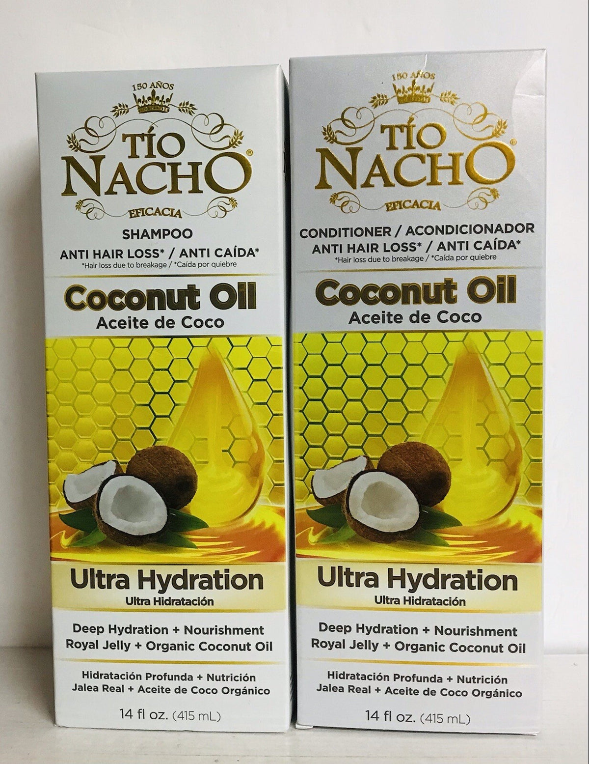 Coconut Oil Shampoo & Conditioner Set with Royal Jelly - Ultra Hydration