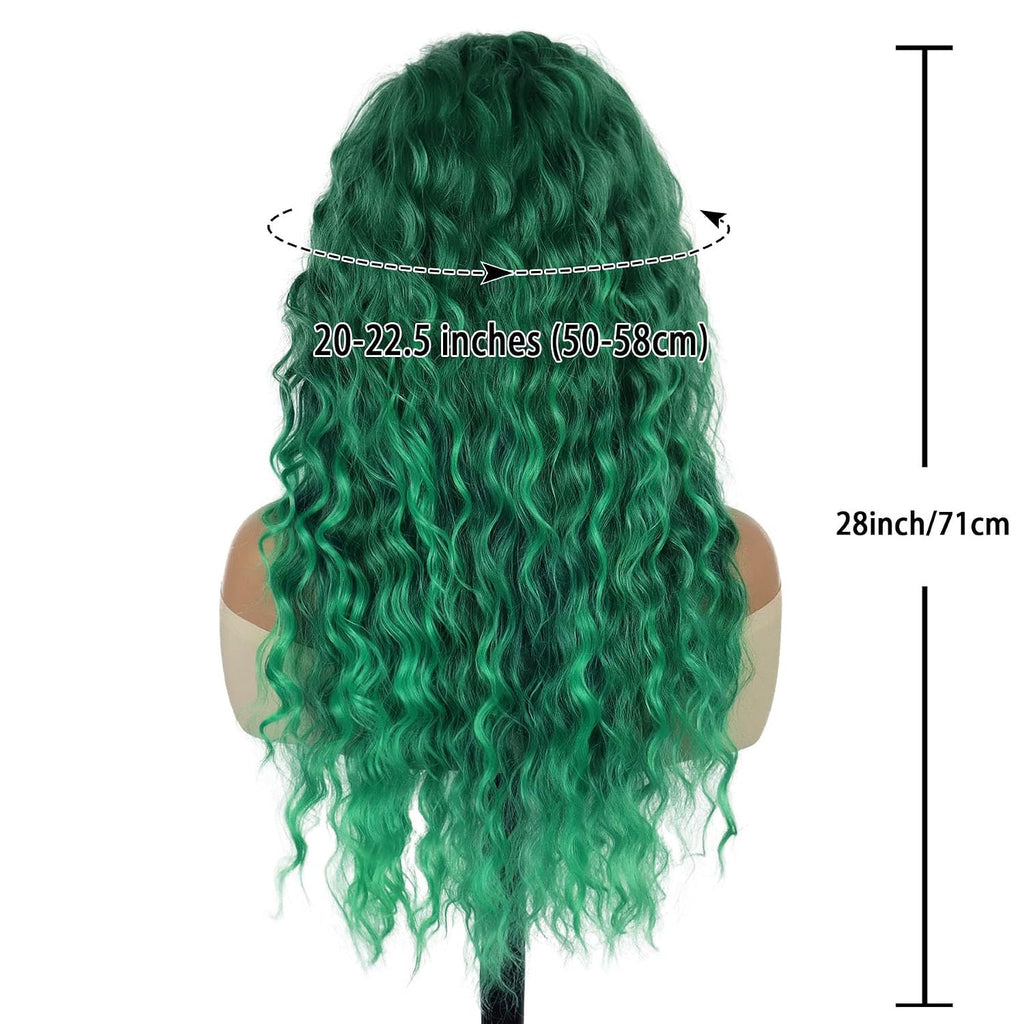 Long Curly Green Costume Wig for Women - St Patrick's Day Cosplay