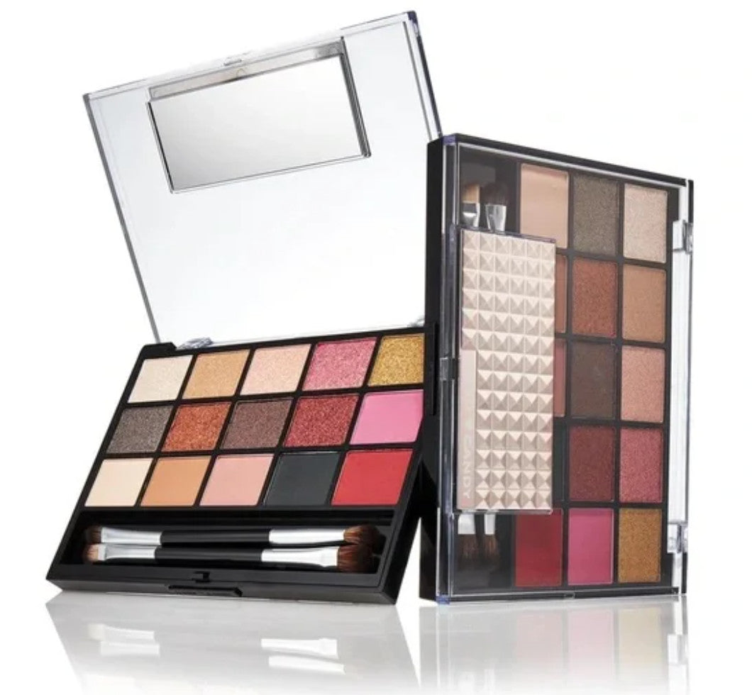 15 Shade Eyeshadow Palette with Brushes - All That Rose Gold