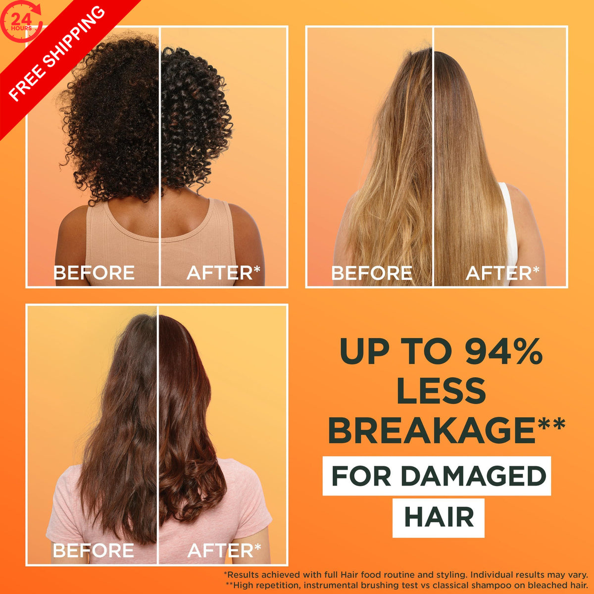 Garnier Hair Food Papaya 3-in-1 Nourishing Hair Mask & Leave-In Treatment - 13.19 Fl Oz
