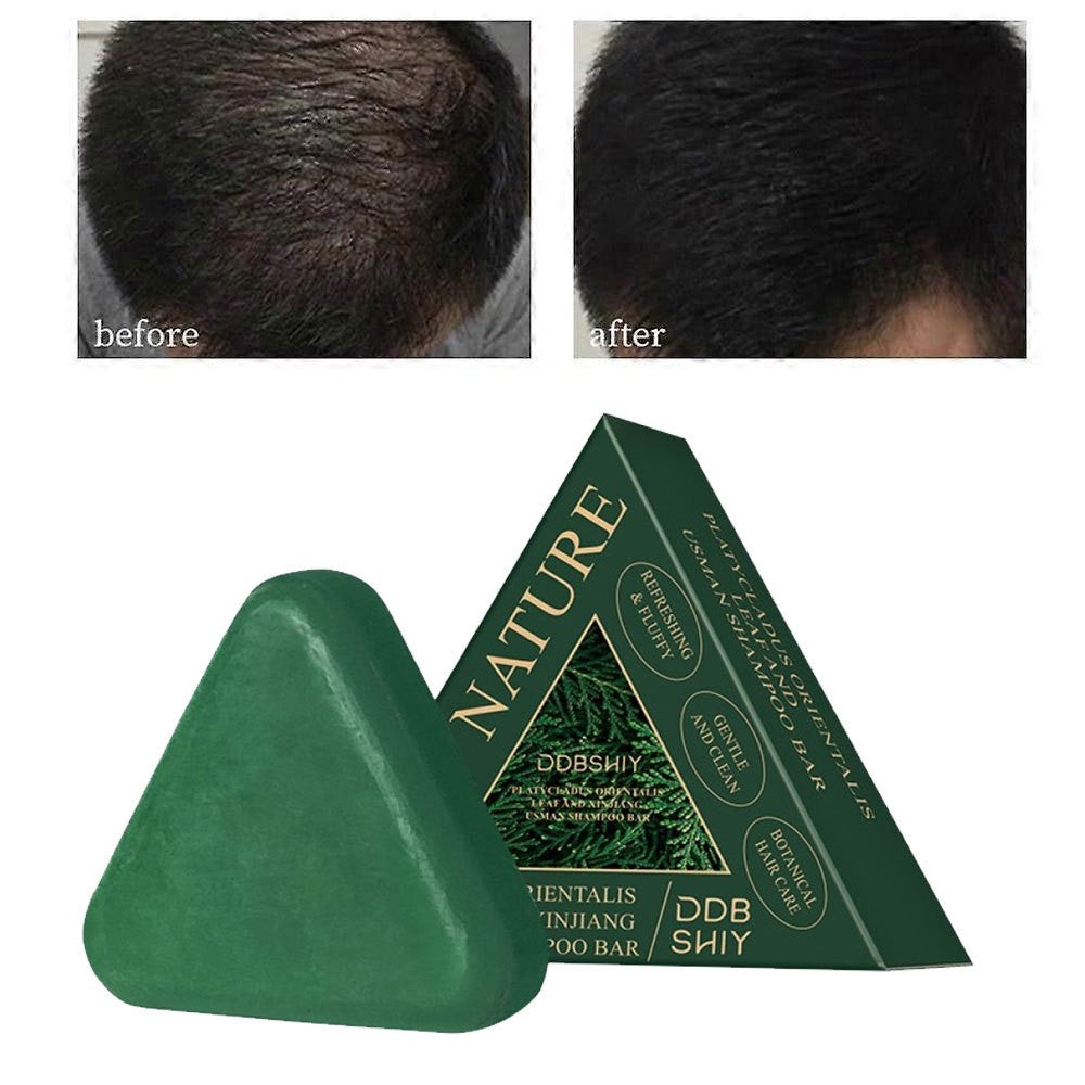 Natural Hair Growth Shampoo Bar with Usman Grass & Extracts - Thinning Hair & Oily Scalp