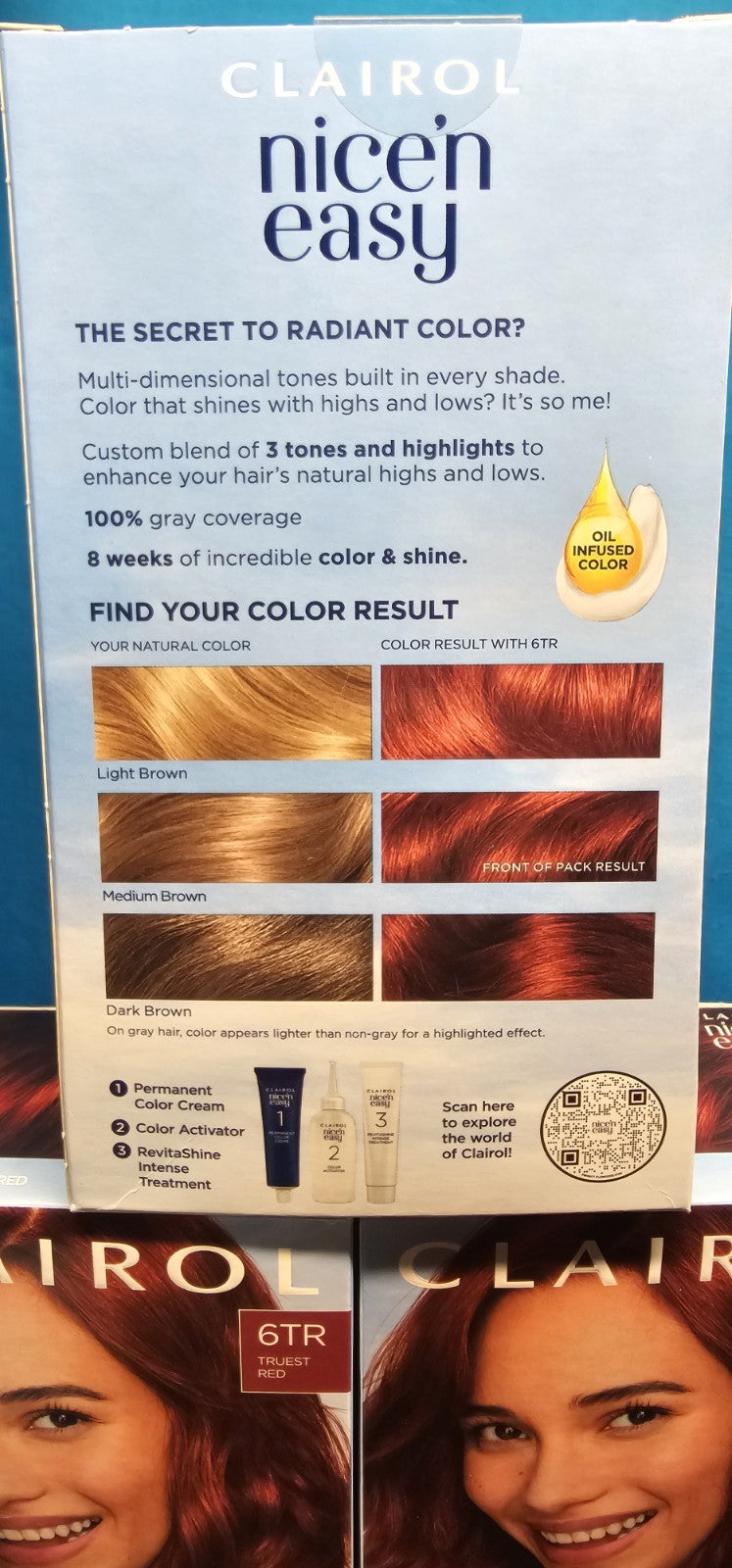 Hair Color Kit 3 Pack - Permanent Highlights in Truest Red 6TR
