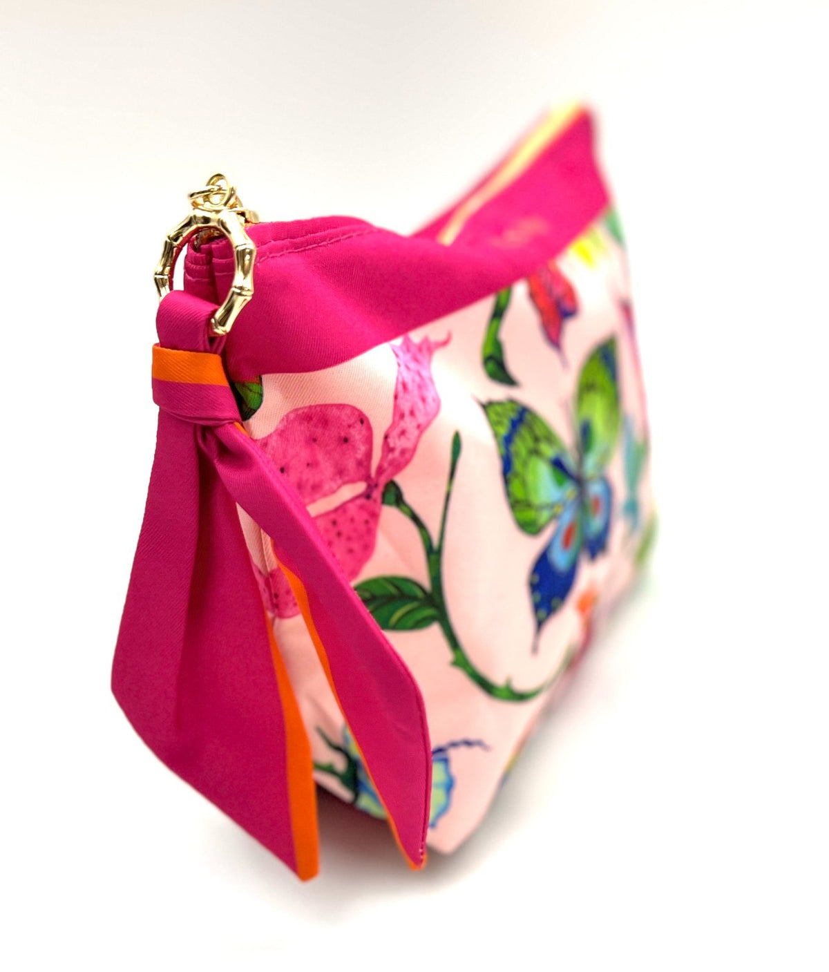 Estée Lauder Butterfly Printed Makeup Bag with Zipper - 9.5x5.5x2.5 Inches