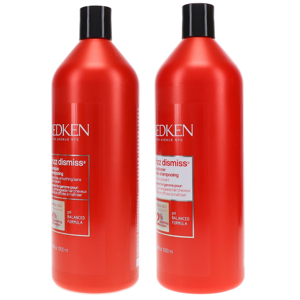 Redken Frizz Dismiss Shampoo & Conditioner Set 33.8 oz Each - Anti-Frizz Hair Care
