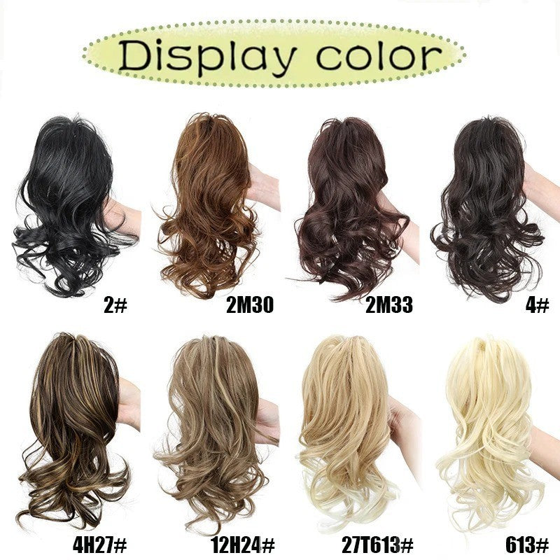 12 Inch Short Curly Clip-In Ponytail Extension - Synthetic Hair Women Voluminous