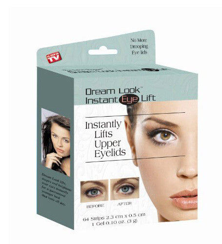 Instant Eye Lift Strips for Droopy Hooded Eyelids, 64 Count - Clear Eyelid Tape