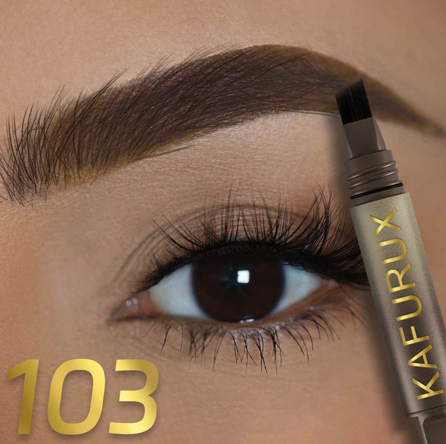 Waterproof 3D Eyebrow Pencil with Hair-Like Stroke Brush for Natural Definition