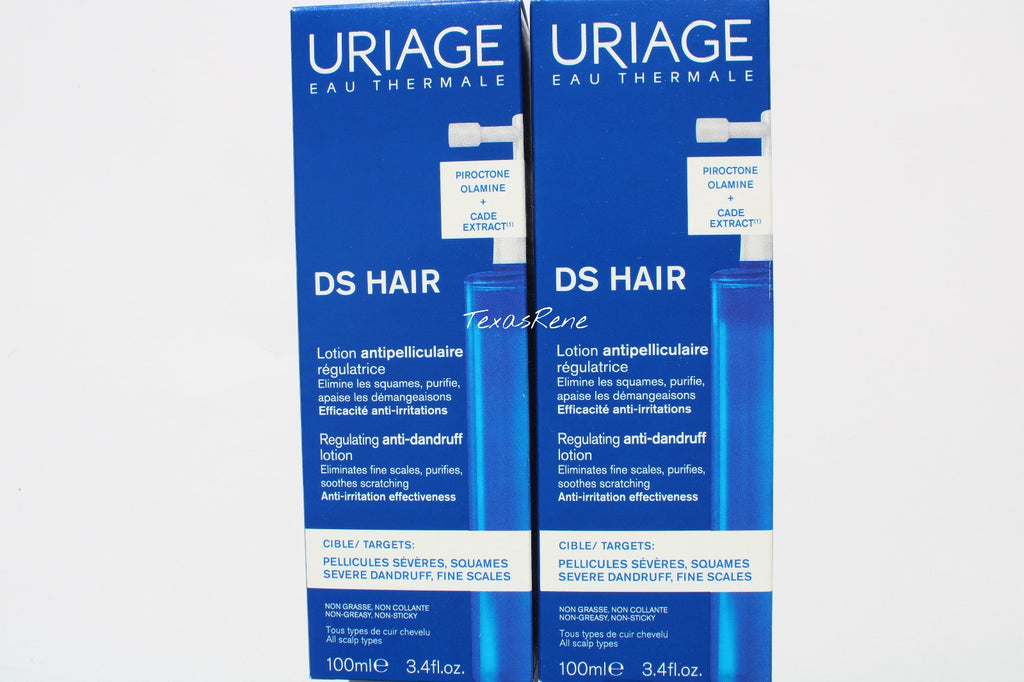 Uriage DS Anti-Dandruff Hair Lotion - Soothing Scalp Treatment, 2x100ml