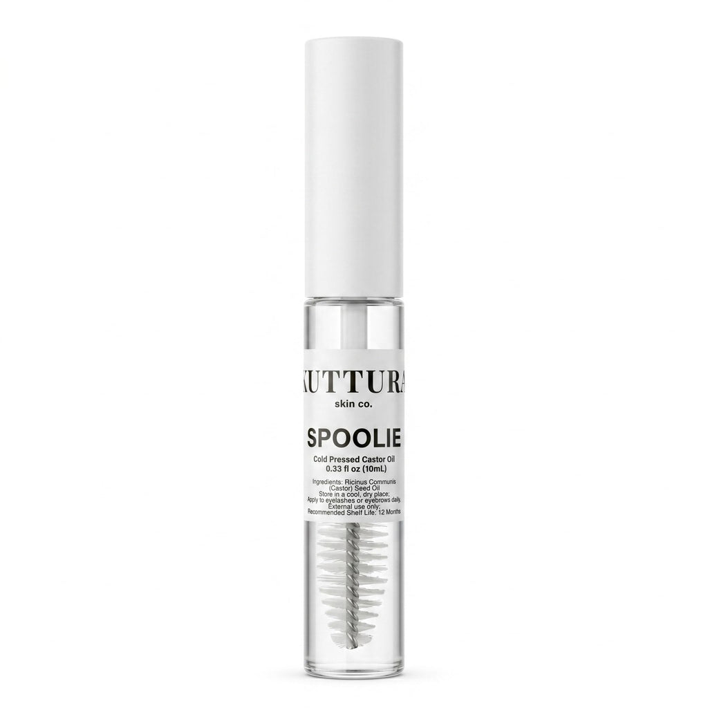 Castor Oil Spoolie for Lashes & Brows - 0.33 Fl Oz Natural Conditioning Brush