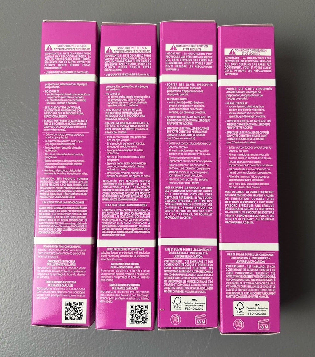 Matrix Super Sync Extra Hair Color 8NNG Medium Blonde Neutral Gold - Pack of 4