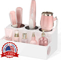 Hair Dryer & Styling Tool Organizer with Stainless Steel Cups - Counter Storage
