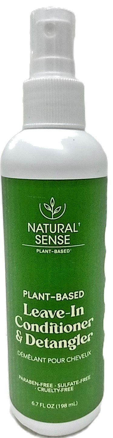Natural Sense Plant-Based Leave-In Hair Conditioner & Detangler Spray - 6.7oz, Pack of 3