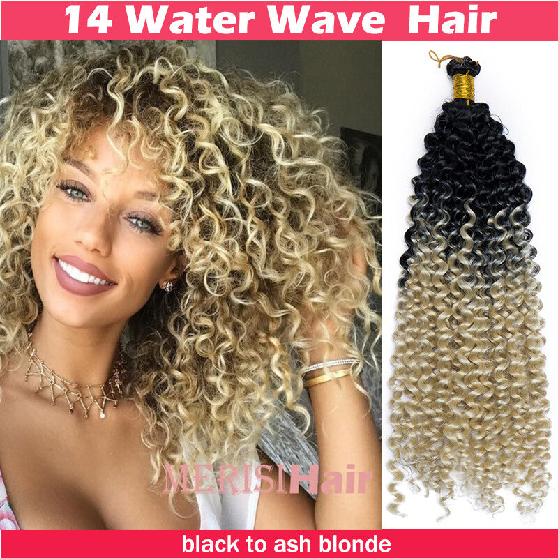 Long Boho Crochet Water Wave Braid Hair Extensions - Curly Synthetic Hair
