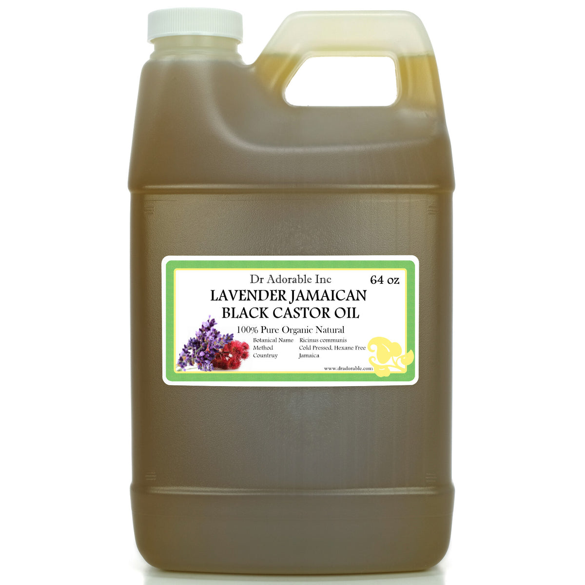 Pure Organic Lavender Jamaican Black Castor Oil for Hair & Skin - Multiple Sizes