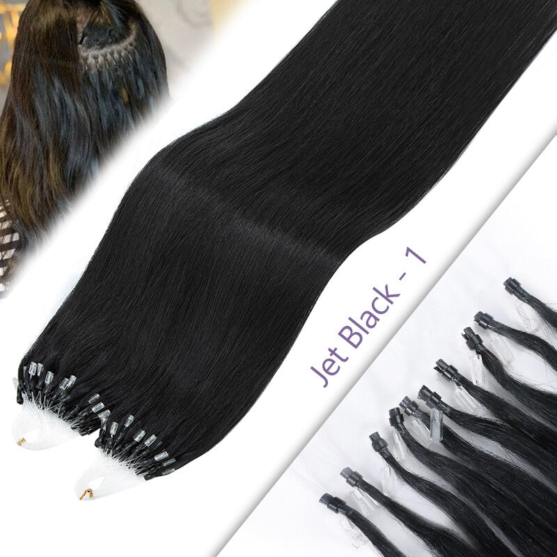 Remy Human Hair Extensions Micro Loop Beads Thick 1G/S Multiple Variants
