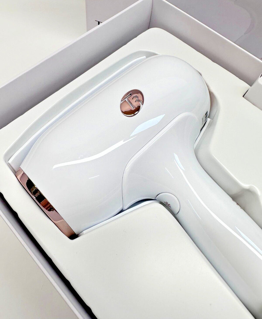 T3 Fit Ionic Compact Hair Dryer with IonAir Technology - White Rose Gold