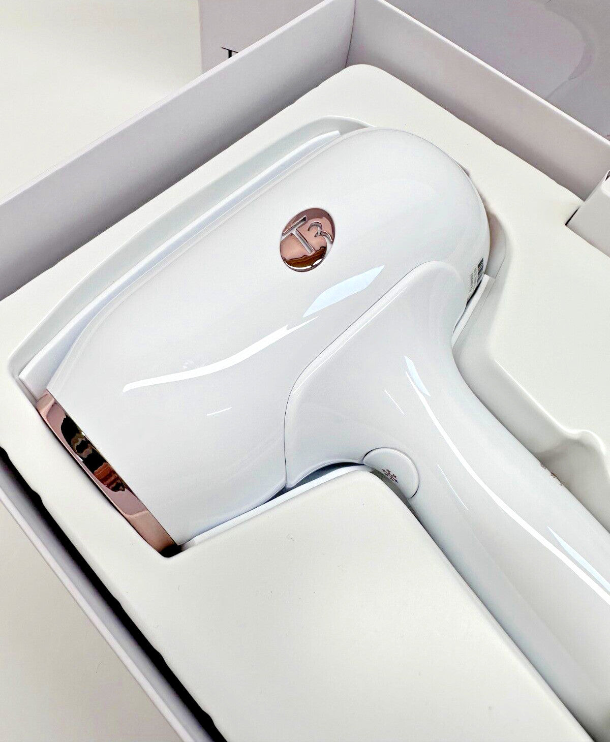 T3 Fit Ionic Compact Hair Dryer with IonAir Technology - White Rose Gold