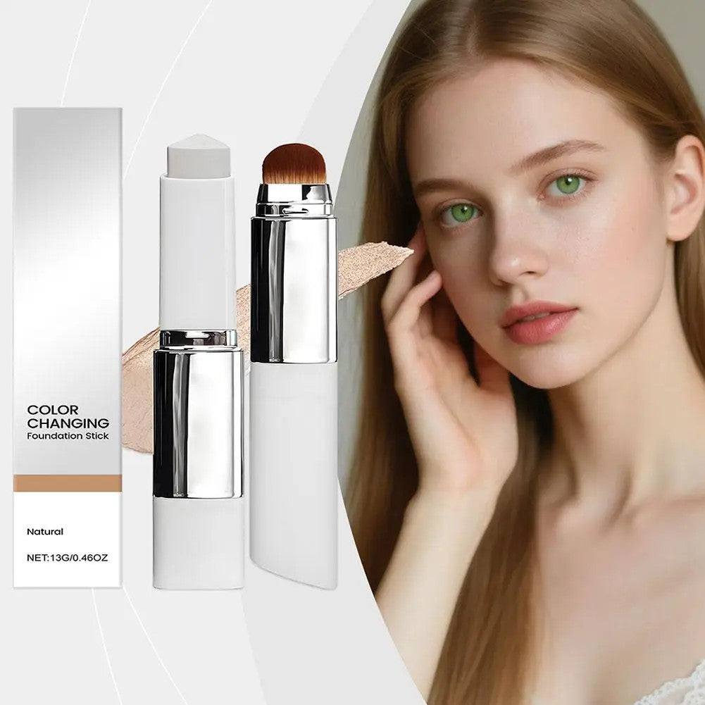 2-in-1 Color Changing Foundation Stick – Moisturizing, Brightening Liquid Cream