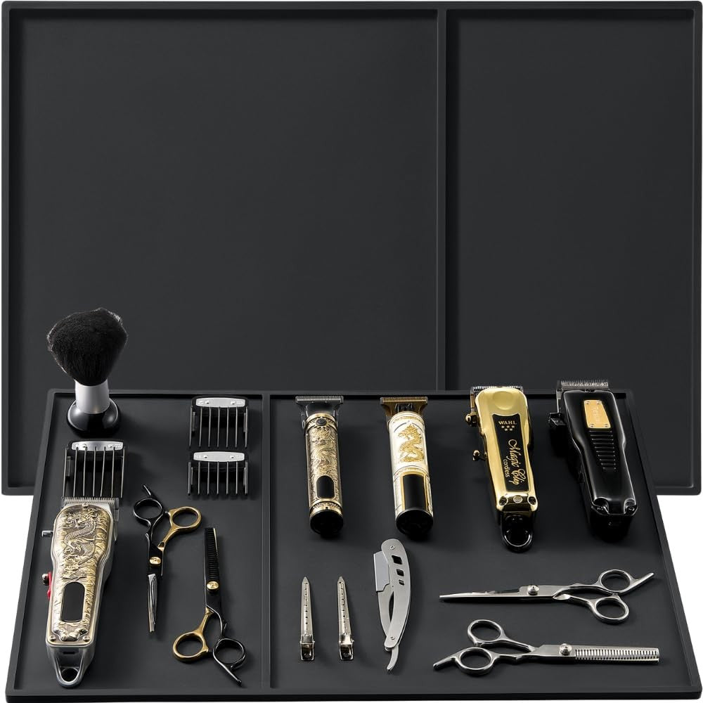 Extra Large Barber Mat 20x14 Inch Professional Anti-Slip Workstation Rubber Mat