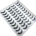 False Eyelashes Mink Natural 3D Fluffy Winged Full Strip 20 Pairs