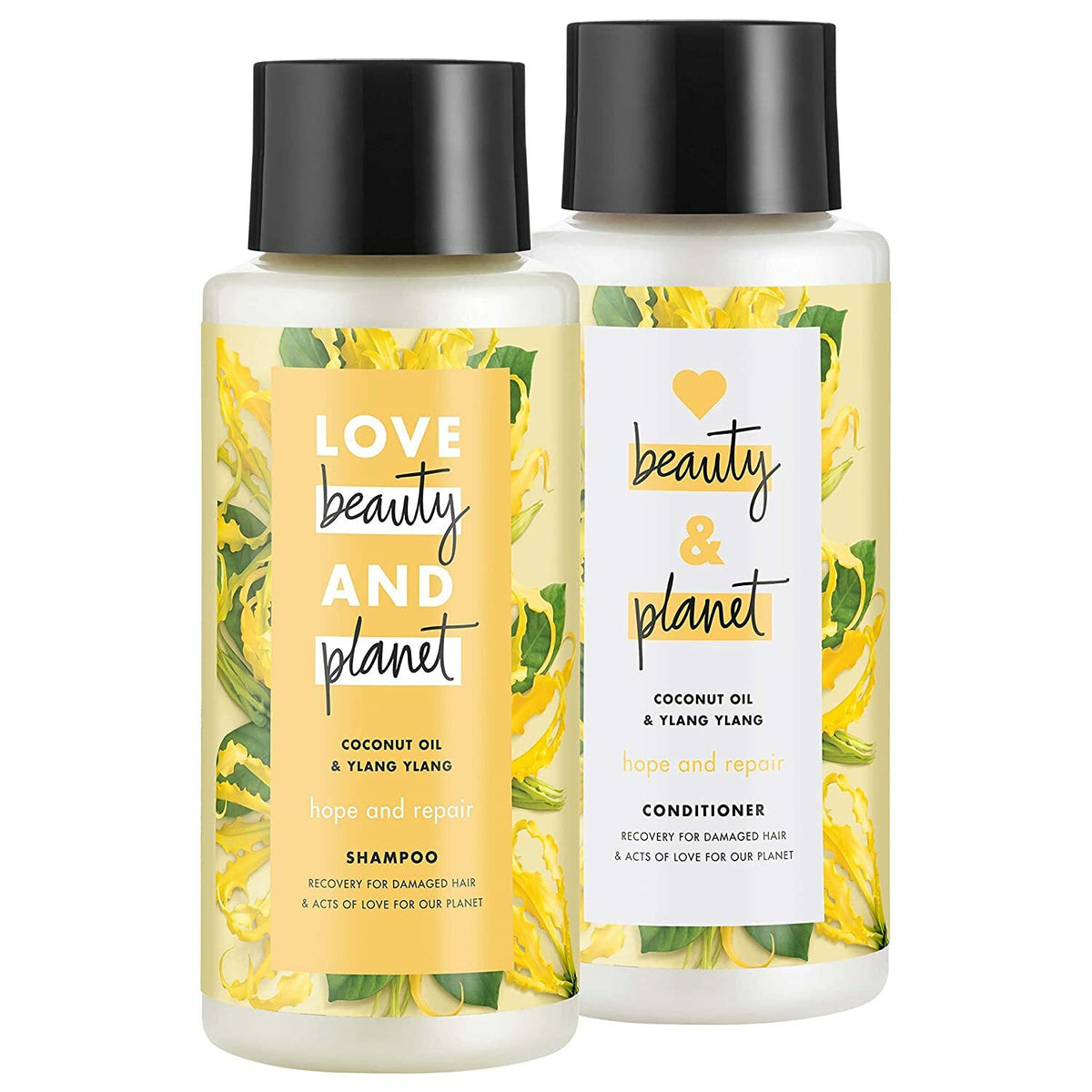 Shampoo & Conditioner Set with Coconut Oil & Ylang Ylang - Love Beauty and Planet