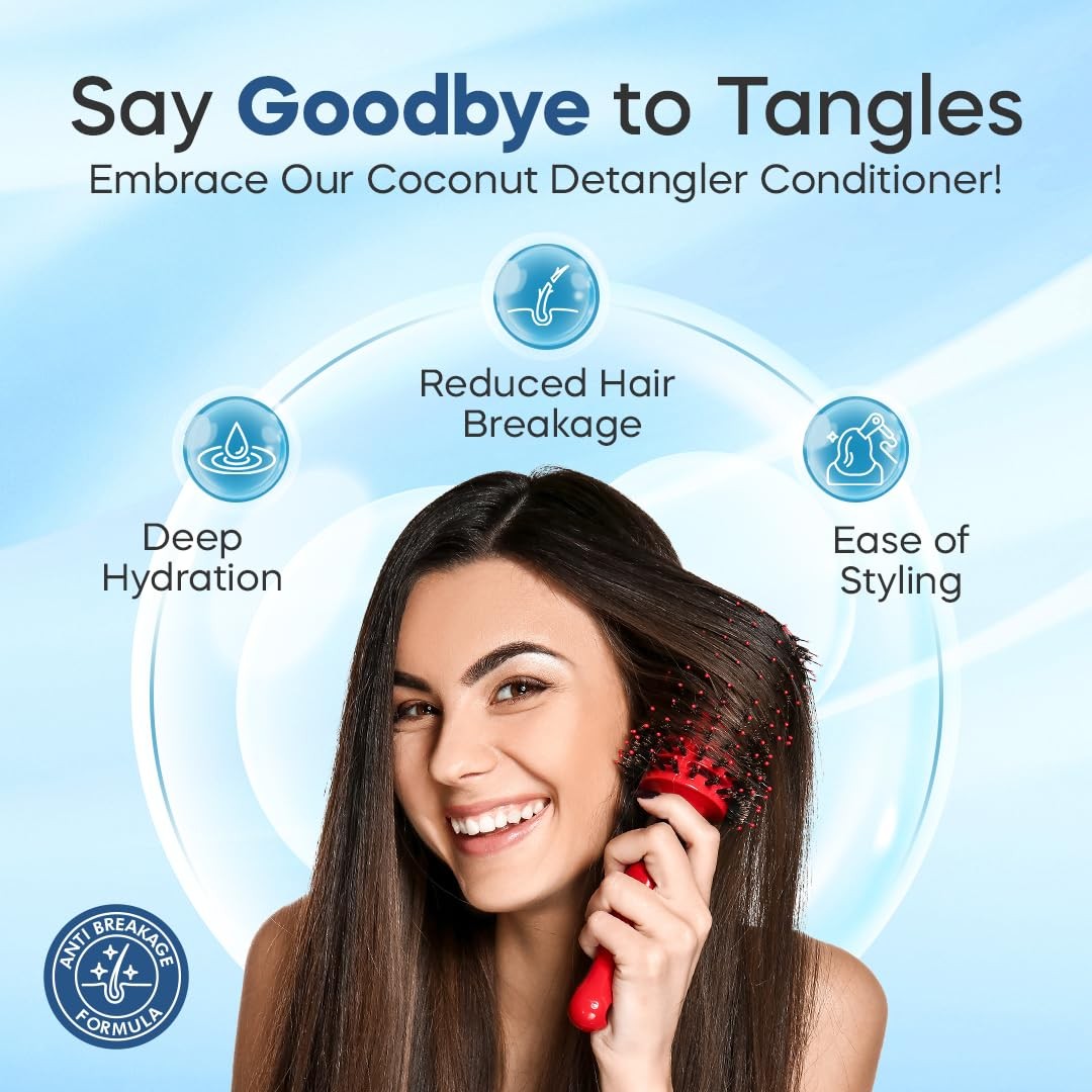 Coconut Detangler Conditioner Gallon - Deep Hydrating Hair Care for Dry & Curly Hair