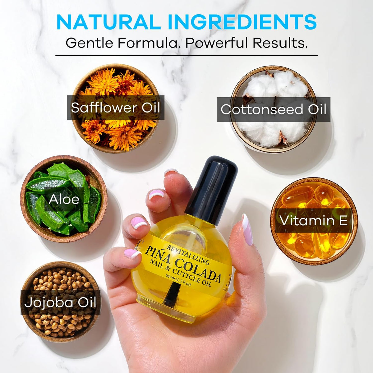 Moisturizing Cuticle & Nail Oil - 2.3 Fl Oz, Clear, Organic & Vegan