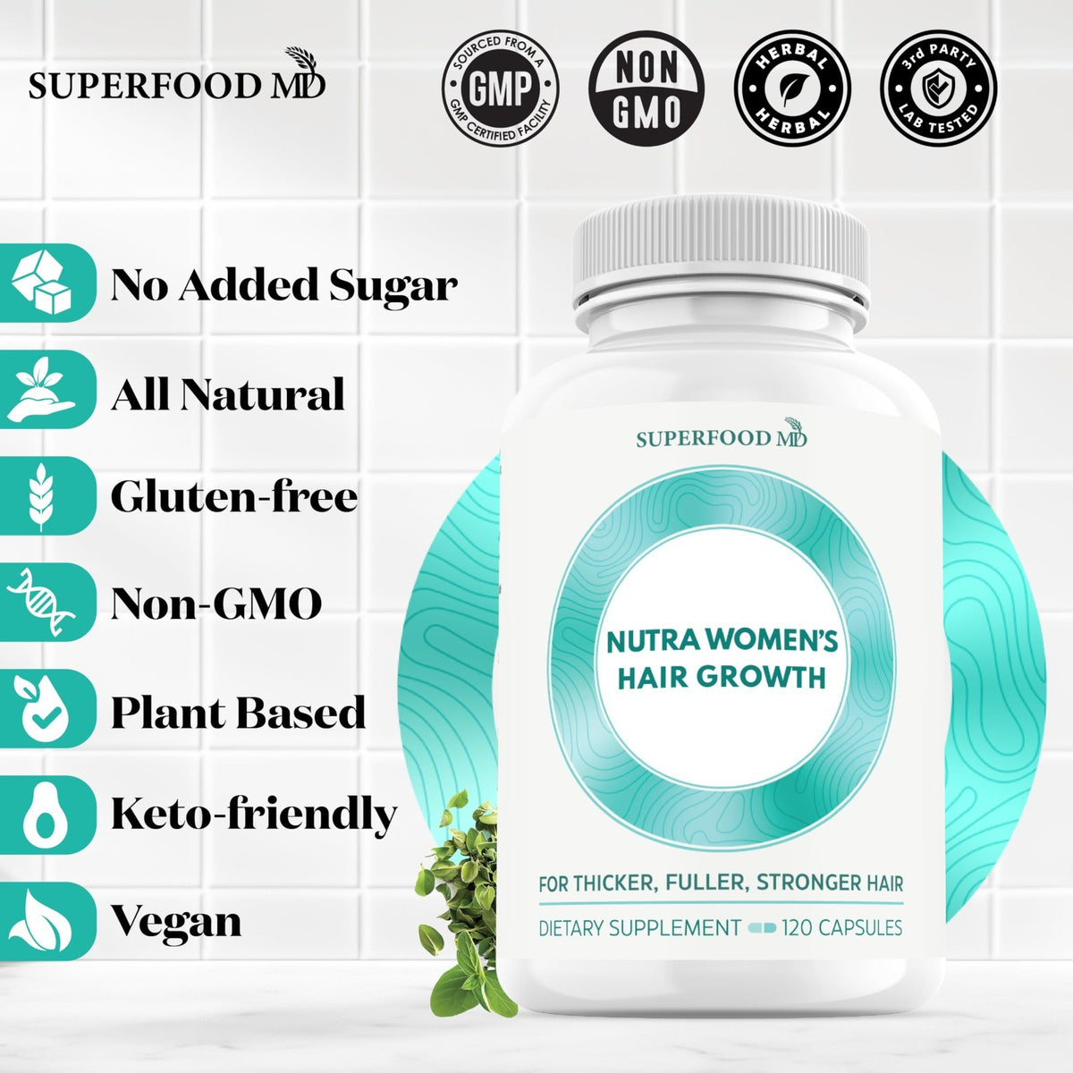 Women’s Hair Growth Supplements for 45+ - Thicker, Fuller Hair Support