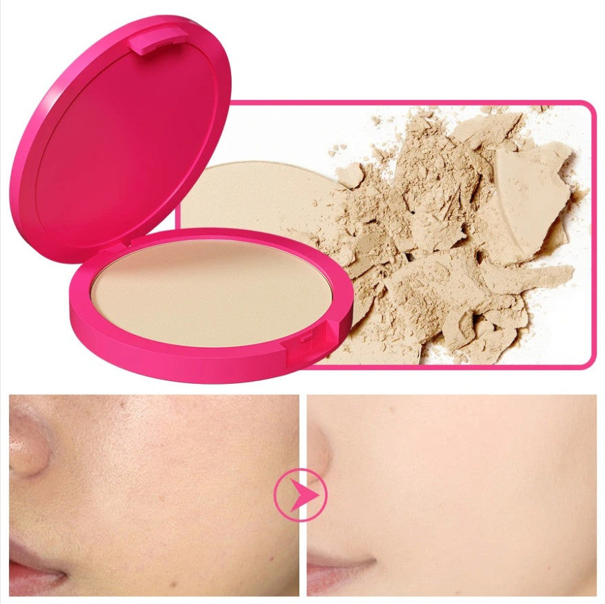 Matte Pressed Powder Foundation Oil Control Makeup Compact - Natural Finish