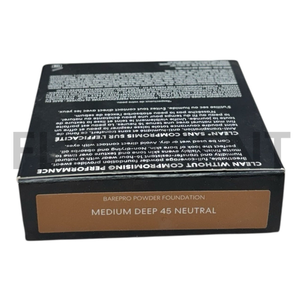 BareMinerals BAREPRO Powder Foundation Medium Deep 45 Neutral 8g - Full Size, Long Wear Makeup